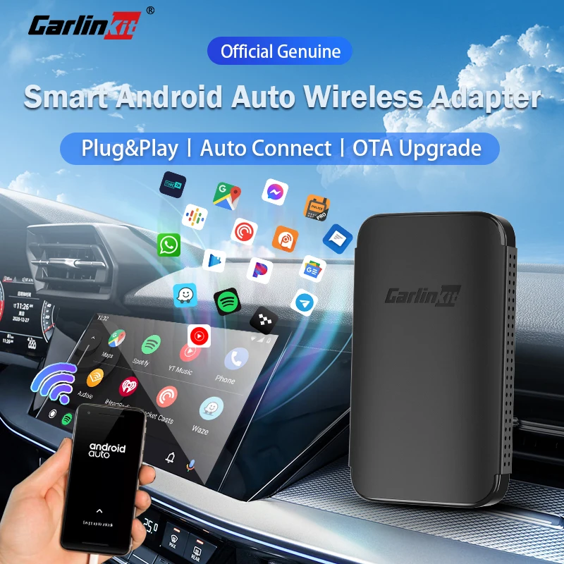 

A2A CarlinKit 4.0 Wired to Wireless Android Auto Adapter For AA Car Spotify Bluetooth Auto-Connect OTA Online Upgrade USB Dongle