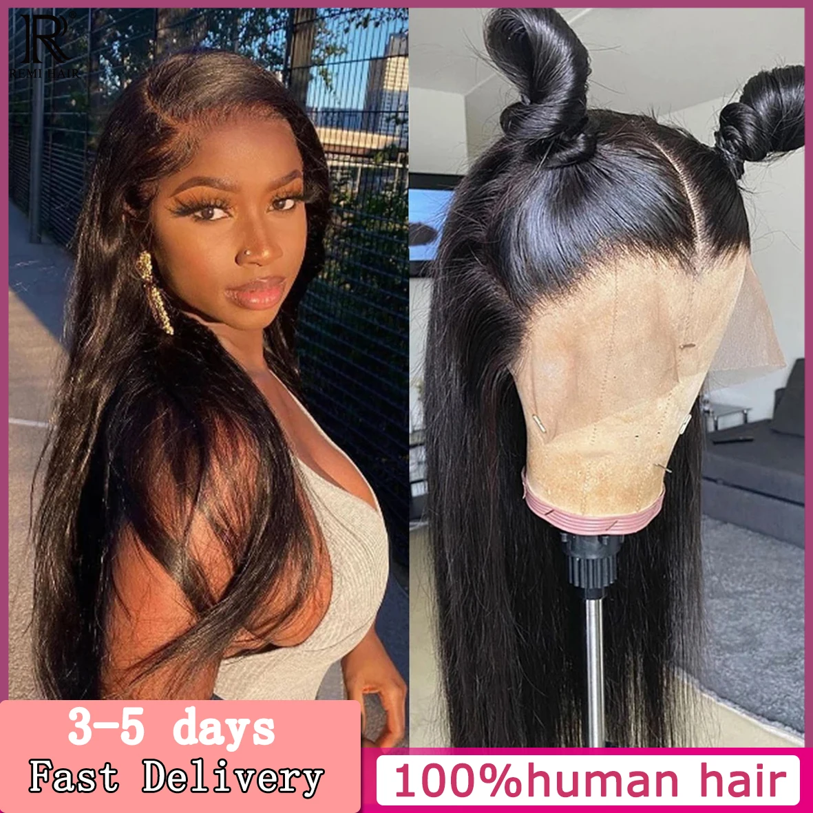 Malaika 44 48 Inch Bone Straight Lace Front Human Wigs Hair 13x4 Hd Lace Frontal Wig Pre Plucked Remy Hair For Black  Women