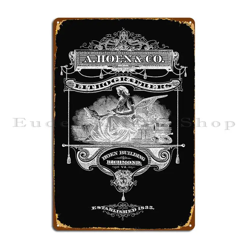 1884 литограф Ричмонда ва металлический знак персонализированные таблички