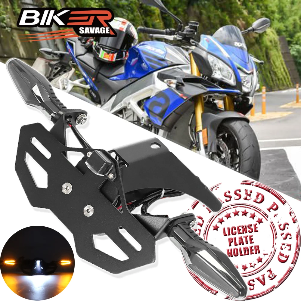 

Rear License Plate Holder Tail Tidy Fender Eliminator Kit For Aprilia RSV1000 RS4 125 50 TUONT V4 V4R LED Motorcycle Accessories