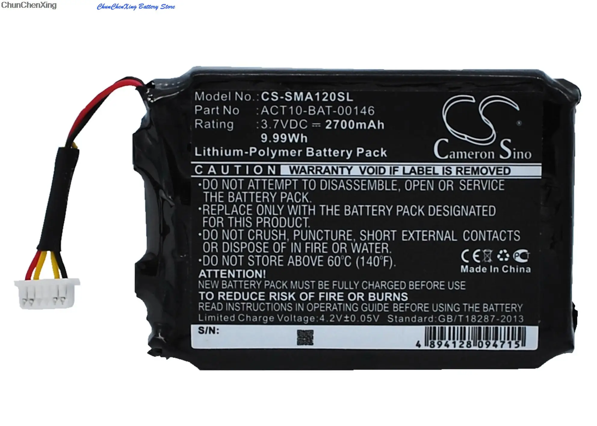 Аккумулятор Cameron Sino 2700 мАч 1S2PE 583759 -02X ACT10-BAT-00146 для Satmap Active 10 12