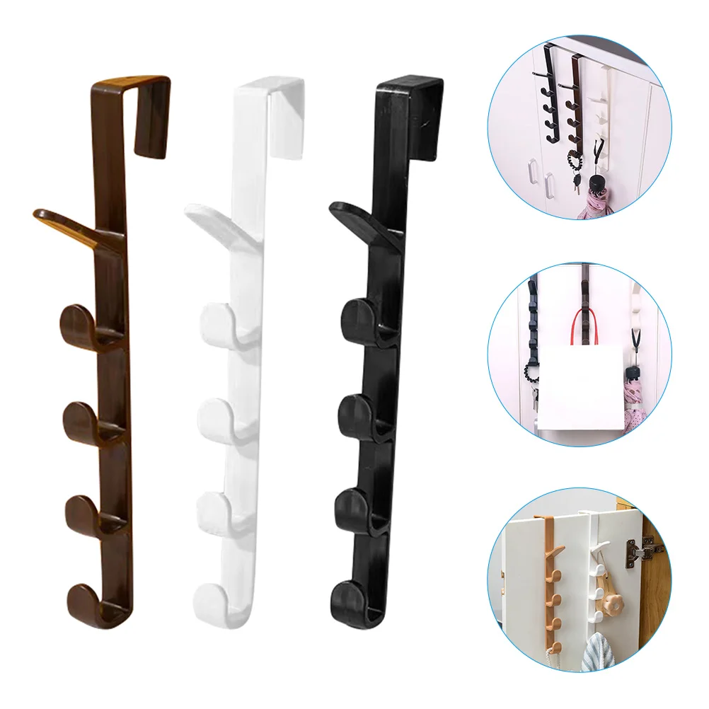

3 Pcs Plastic Hooks Hanging Door Towel Rack Door Coat Hooks The Door Coat Rack Overdoor Organizers Bedroom Jacket Hanger Stand