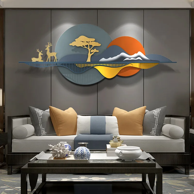 

Wall Decoration Sofa Background Wall Pendant Wall Hanging Round Dining Room Bedroom Wall Metal Hanging Jewelry