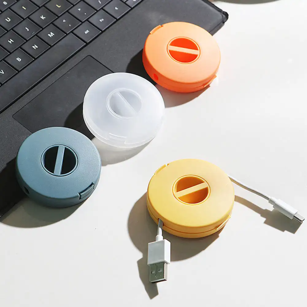 

Многофункциональная коробка для хранения USB-кабеля, портативная коробка для намотки кабеля, вращающаяся коробка для наушников, зарядного кабеля, провода, регулируемая намотка кабеля