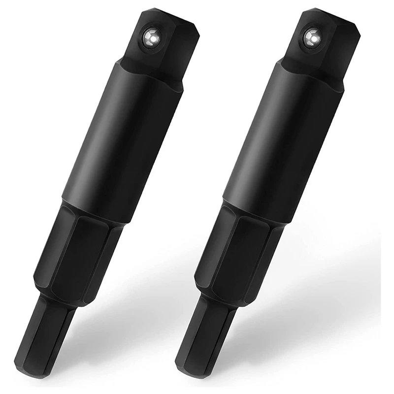 

2 Pack 3/16 To 5/16 Service Wrench Hex Key Adapter, Ratchet Wrench Hexagon Bit Adapter Kit, HVAC Valve Opener
