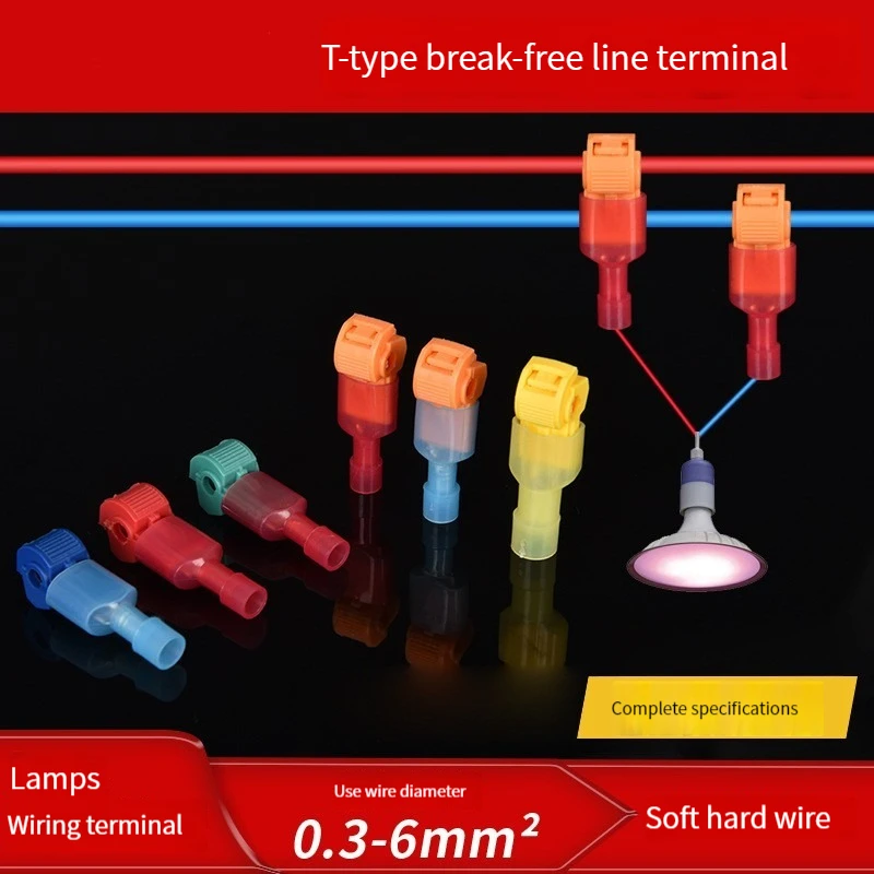 

Terminal de cable tipo T no roto, conector rápido, divisor, abrazadera de cable, dispositivo de cableado paralelo, artefacto de