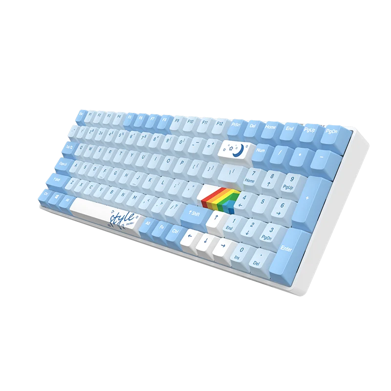 dareu a100 tri mode connection 100 hotswap rgb led backlit pbt keycaps mechanical gaming keyboard with ttc switch free global shipping