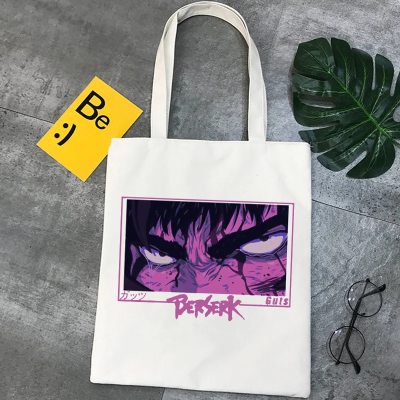 

Berserk сумка для покупок с изображением кистевых глаз, сумка для шоппинга из ткани, сумка для покупок, эко-сумка, складная Холщовая Сумка-тоут ...