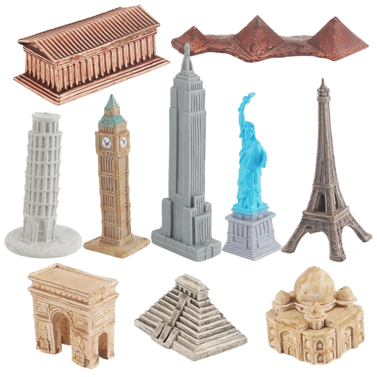 

10Pcs Landmark Buildings Miniature Model Collection Kids Birthday Gift