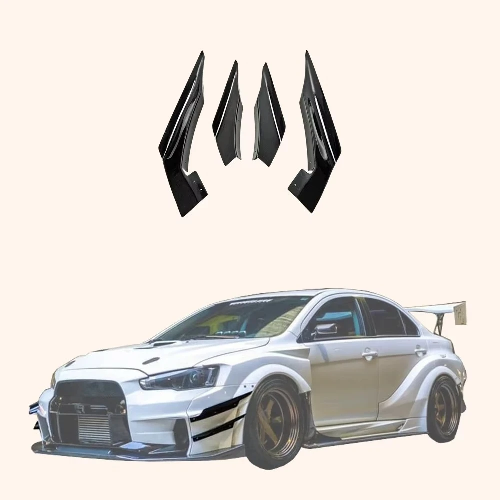 Фото Для Mitsubishi EVO 10 X CZ4A 07-16: Комплект карбоновых боковых юбок в стиле SEXY (пара) №1