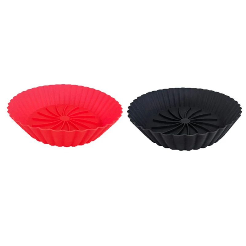 

Heat Resistant Baking Basket Tray Air Fryer Silicone Pot,Air Fryer Accessories Bread Fried Chicken Basket Kitchen Tool