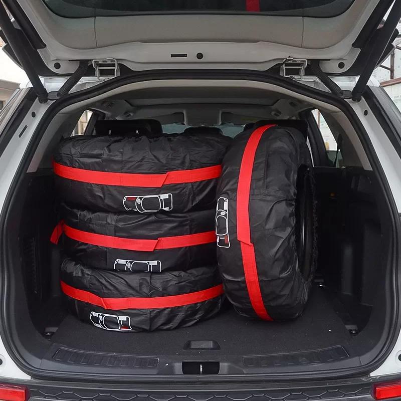 

Tyre Accessories Universal 4Pcs Spare Tire Cover Case Polyester Automobile Car Auto Tires Storage Bag Dust-proof Protector