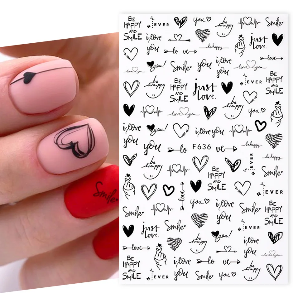 

1Sheet Love Flower Design 3D Nail Sticker Sexy Girl Theme Nail Water Decal Stickers Decoration Manicures Stickers Decals Manicur