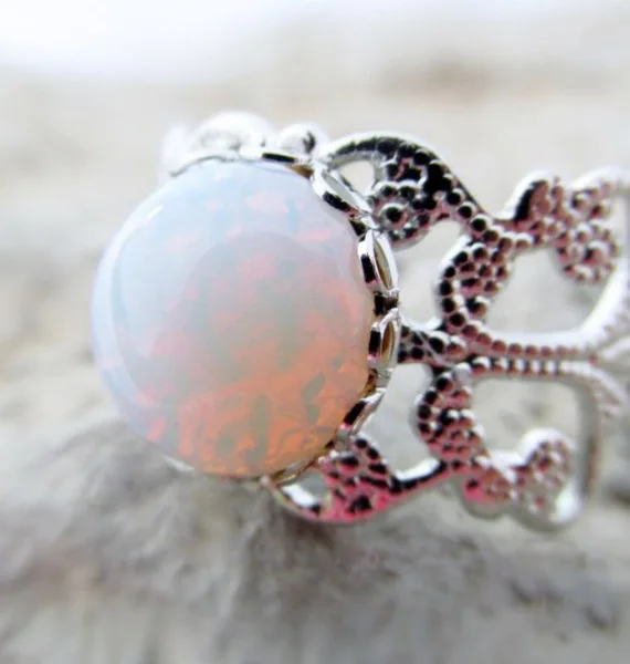 

Elegant Opal Ring For Women Fashion Rings Party 2022 Trend Jewelry Gift
