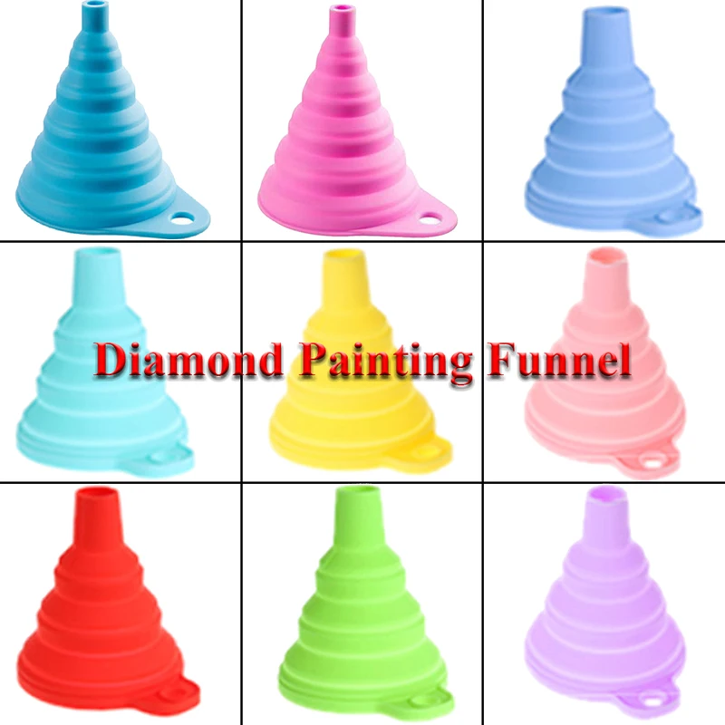 Алмазная живопись аксессуары для вышивки удобная складная силиконовая воронка