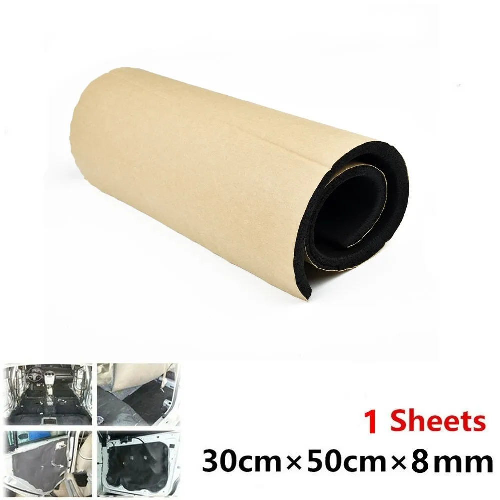 

50cm*30cm Car Noise Proof Bonnet Insulation Deadening Foam Cotton Sticker Engine Muffler Film Sound-absorbing Pad
