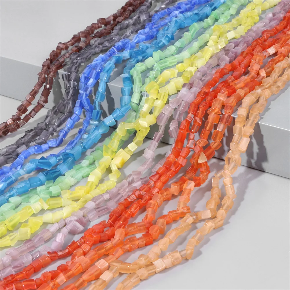 

Natural Gravel Cat eye Stone Beads Irregular Chip Freeform Beads Fit Jewelry Making DIY Necklace Bracelet Accessory 4*6mm