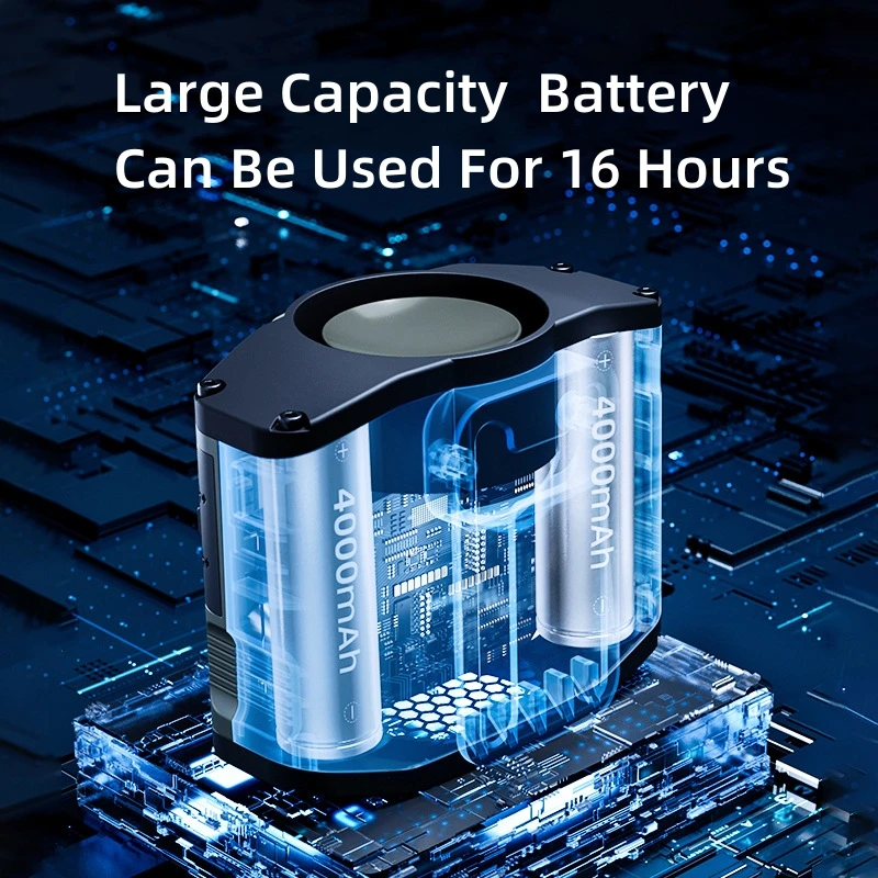 Портативный мини-вентилятор на шею/талию с зарядкой от USB 8000 мАч