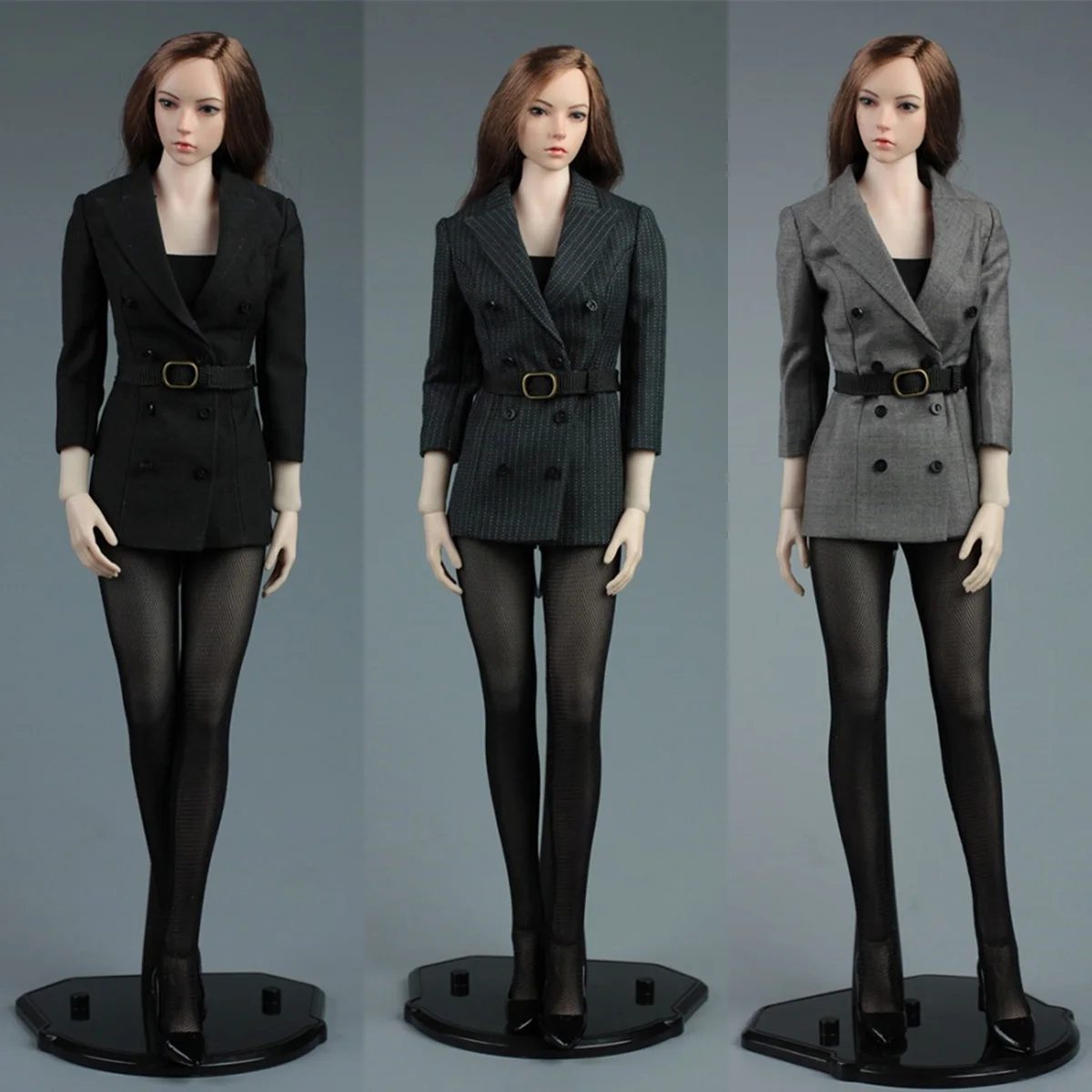 

AFS A015 1/6 Scale Female Slim Long Business Suit Pantyhose Chest Wrap High Heel Set Model Fit 12'' Soldier Action Figure Body