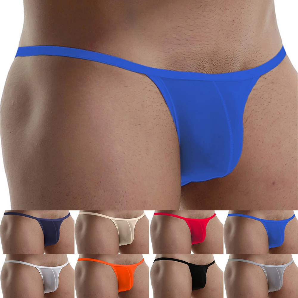

New 2022 Men's Sexy Nylon Briefs Cool Ice Silk Low-rise Underwear Bikini Pouch Panties Translucents Underpants Solid Color Pants