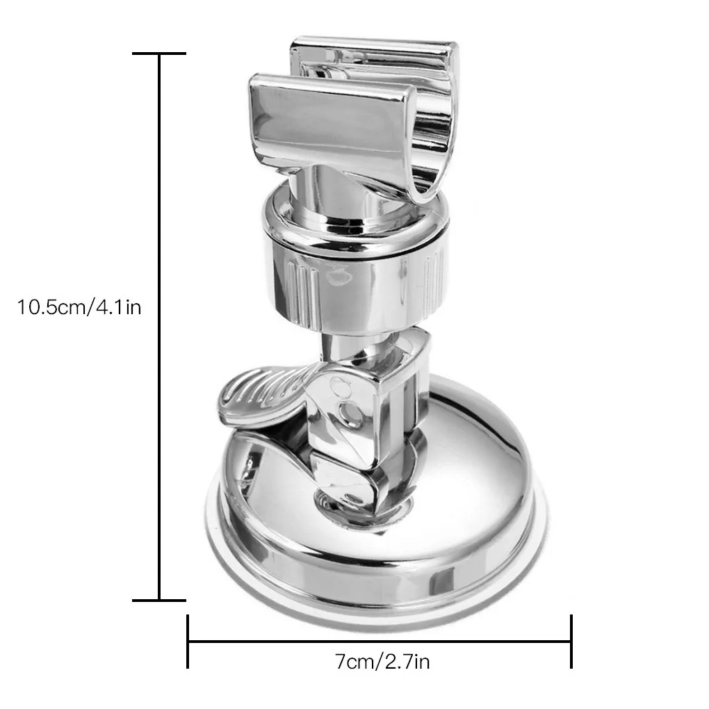 

Shower Head Holder Wall Mounted 360° Rotation Adjustable Handheld Full Plating Bracket with Suction Cup Bathroom