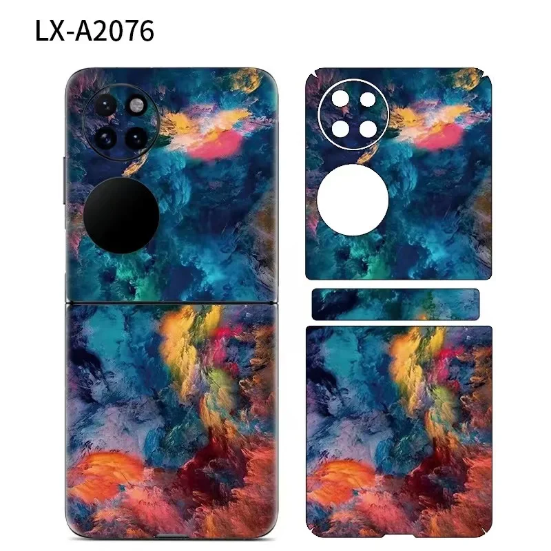 

Anti-Scratch Sticker For Huawei P50 Pocket Back+Hinge Full Coverage Protective Film For P50 Pocket