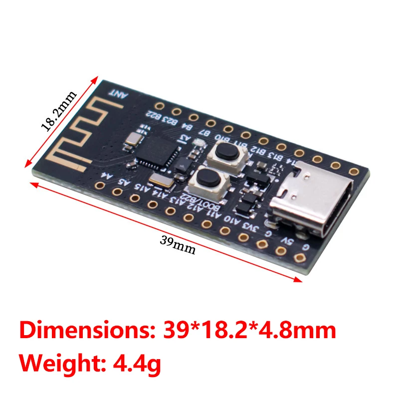 CH571F CH573F CH582F RISC‑V BLE4.2 Bluetooth-плата разработки с разъемом Type-C, беспроводной модуль MCU для проектов IoT и электронного DIY. (art.: 3920dcbdb0eec) - 3920dcbdb0eec