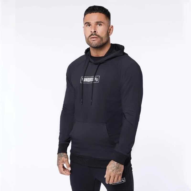

Jogger Men's Sports Fitness Hoodie Spring and autumn new cotton round neck slim sportswear top fashion street men's clothing