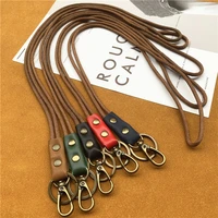 lanyard cowhide with nylon landyard high quality keychain on the phone charm leather mobile phones strap accessories keycord