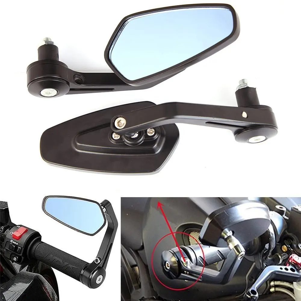 

1pair 7/8'' 22mm Handlebar Motorcycle Bicycle Rear View Mirror Cycling Back Sight Rearview For Chopper Cruiser Motorcycle Bikes