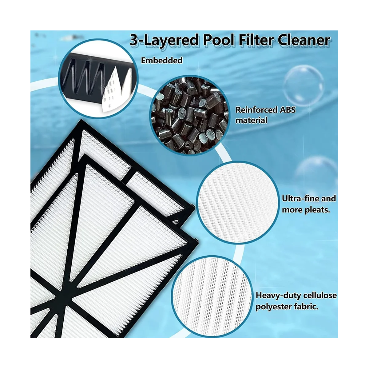 Фильтры для очистки бассейна 4 шт. моющиеся RCX70101 Tigershark Sharkvac аксессуары Aquavac