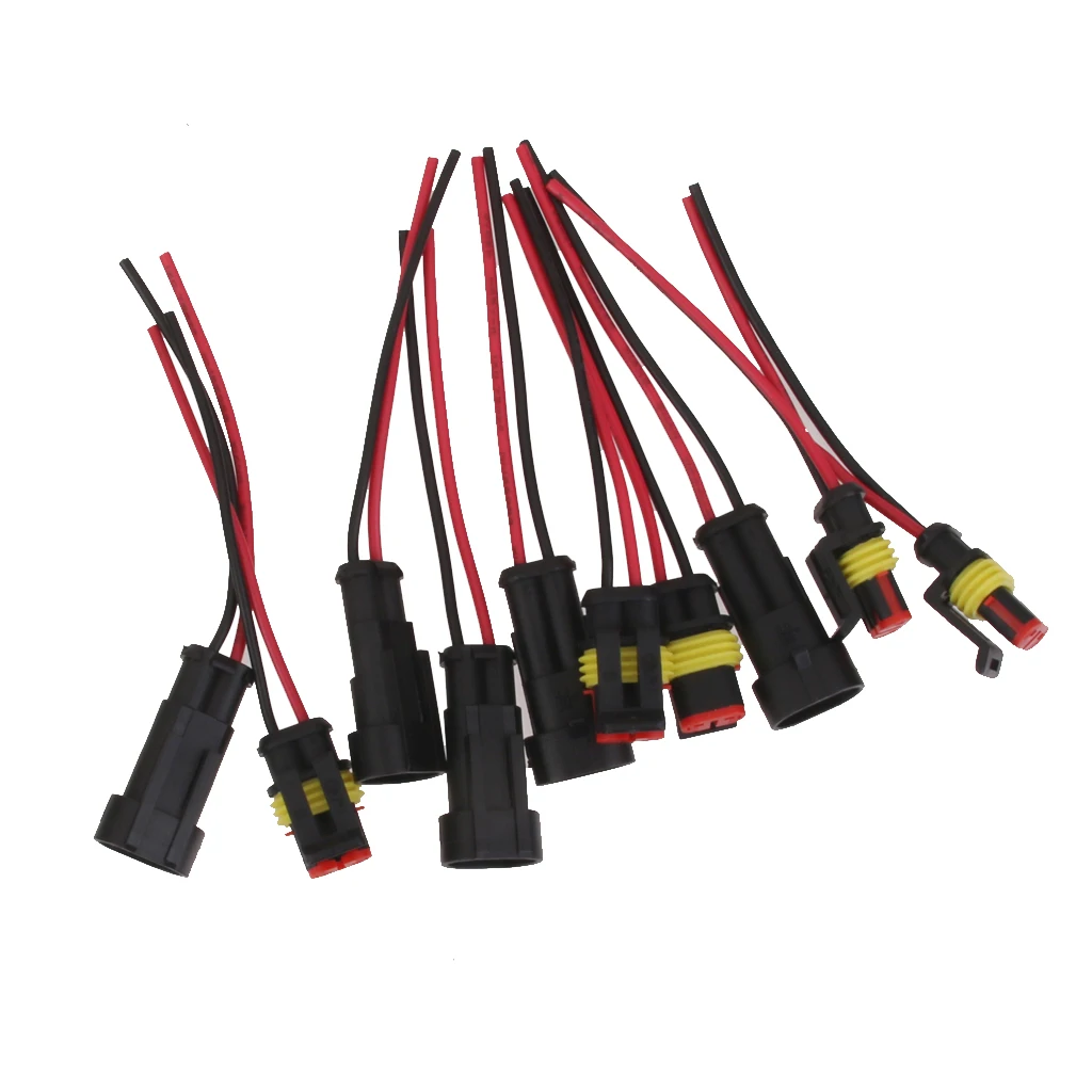 

5 комплектов, 2 контакта, 1 способ, водонепроницаемый Электрический фотоэлемент AWG