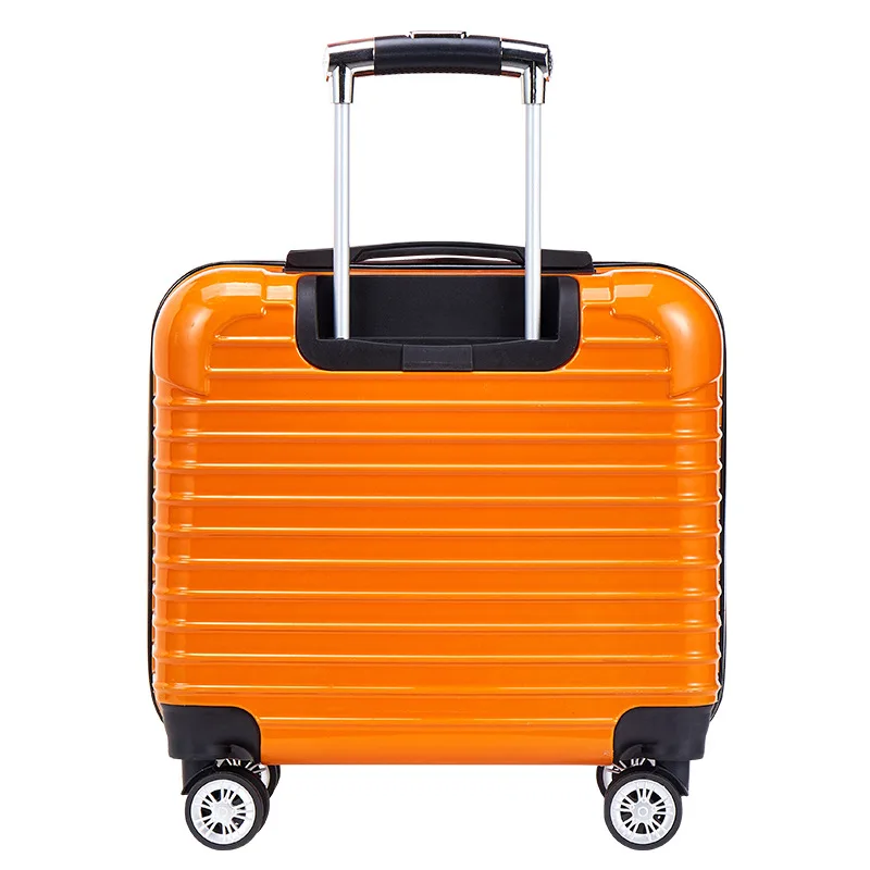 16-Inch Solid Color Pc Flexible Anti-Crush Small Trolley Password Boarding Box Universal Wheel Universal Travel Case