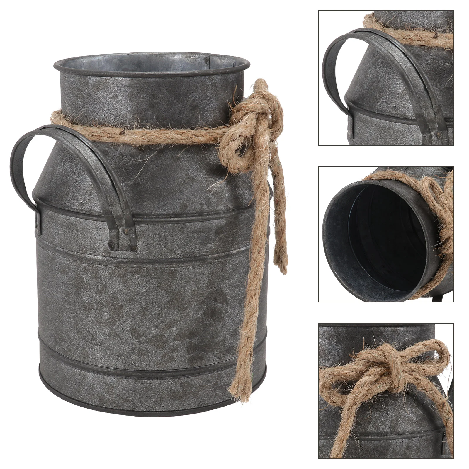 

Metal Pitcher Vase Watering Jug Vintage French Pitcher Rustic Flower Vase Galvanized Tin Decor for Artificial Dried Flower Vase