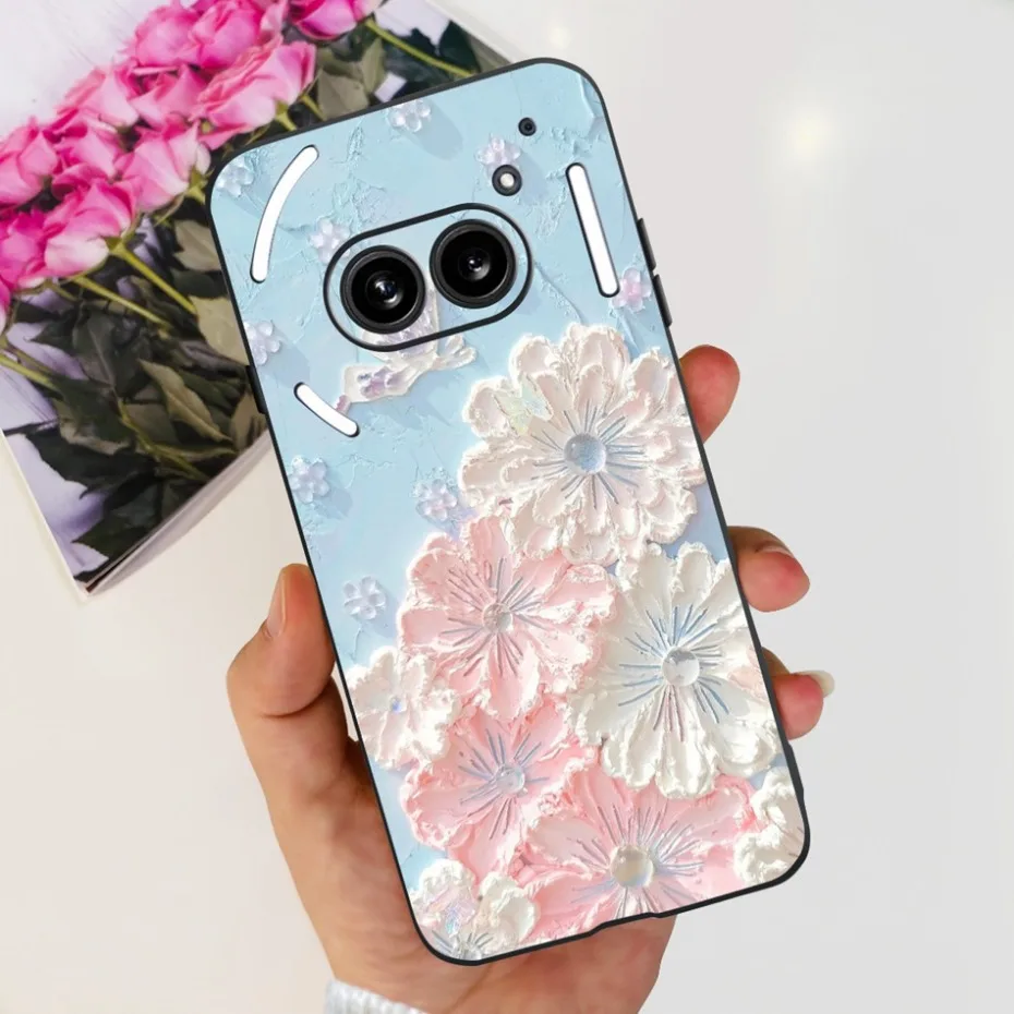 Fashion Sofft Case For Nothing Phone (2a) (2) Black Silicone Back Cover 2a Phone2