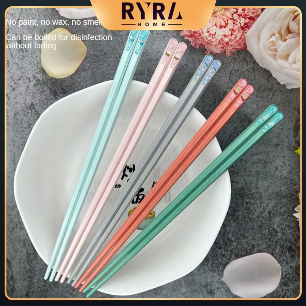 

24cm Mildew Proof Household Chopsticks Japanese Chopsticks Skid Resistant Tableware Household Tools Alloy One Person High Beauty