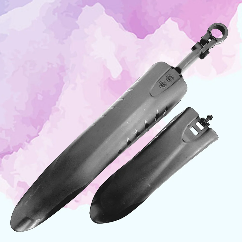 

1 Set of Mud Guards Plastic Adjustable Portative Durable Black Mudguard for MTB Outdoor Cross-country