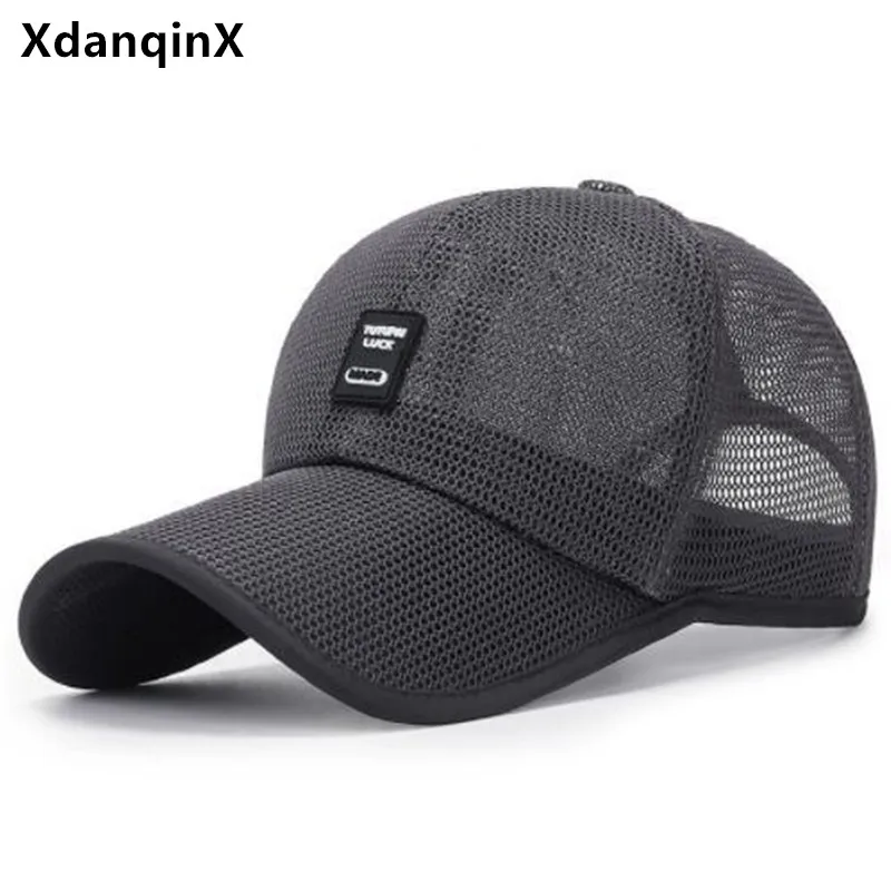 

Men Women Summer Extended Eaves Sun Protection Baseball Cap Breathable Mesh Caps Snapback Cap Adjustable Size Couples Sports Cap
