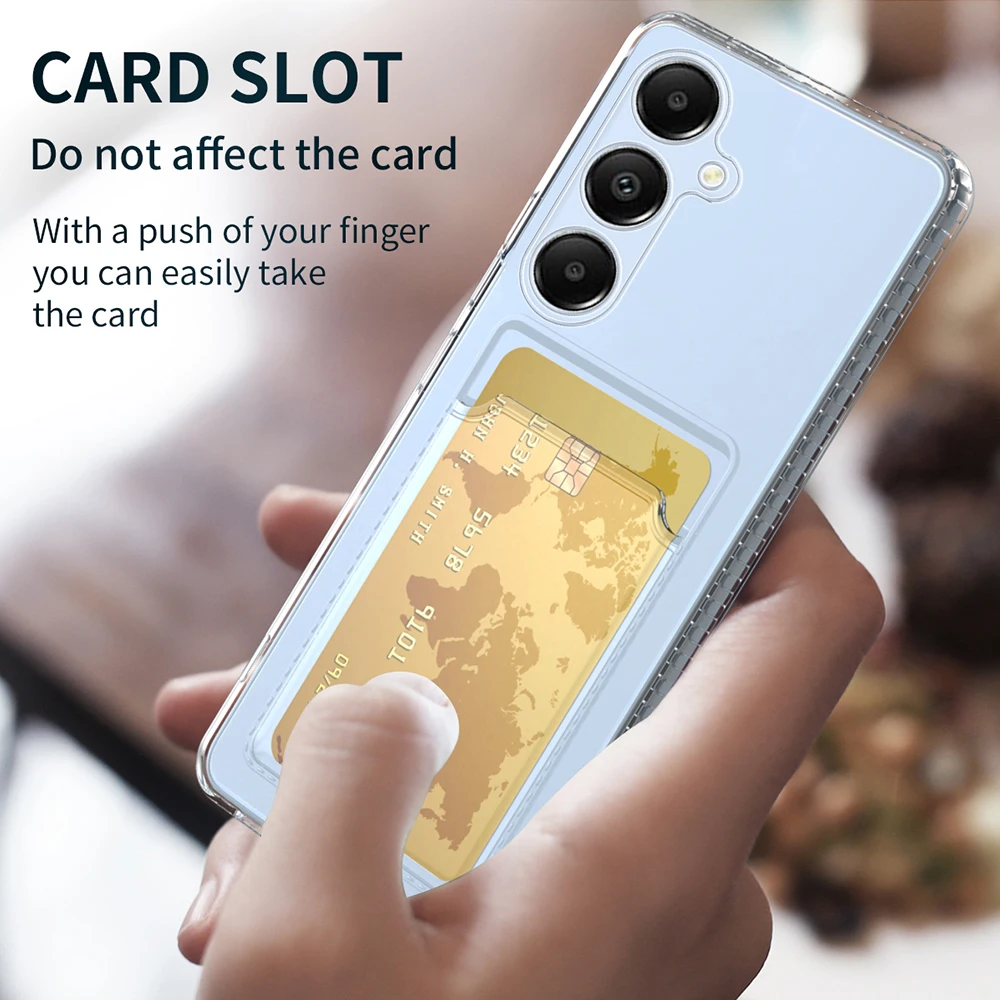 Чехол Smsung S24 FE мягкий прозрачный чехол с отделением для карт Samsung Galaxy S 24FE S24FE