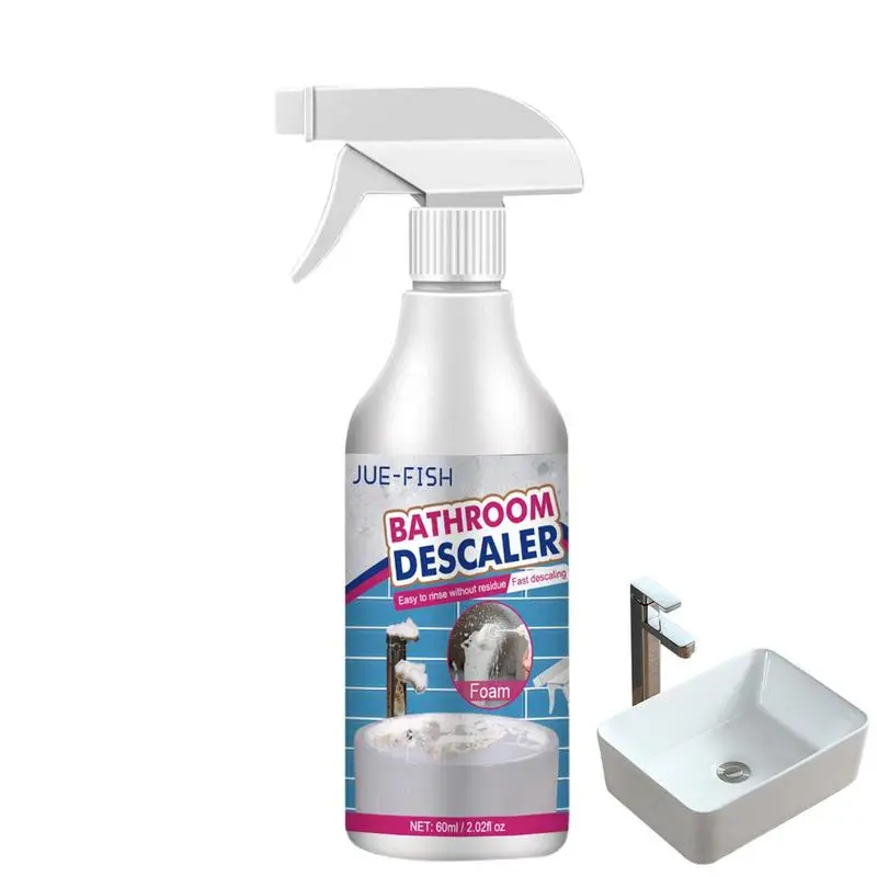 

Descaling Solution For Bathroom 60ML Bathroom Stains Remover Household Cleaning For Use On Toilet Bath Shower Sink Glass Ceramic