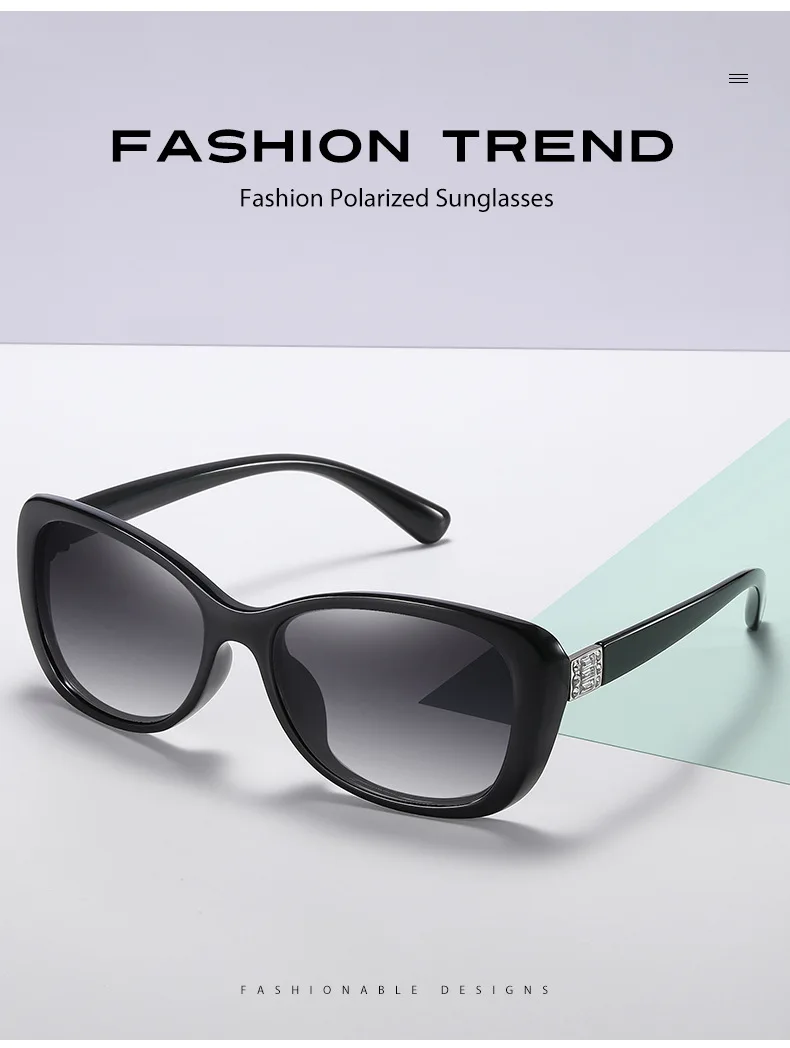 Новые поляризованные солнцезащитные очки в маленькой коробке женские цветные