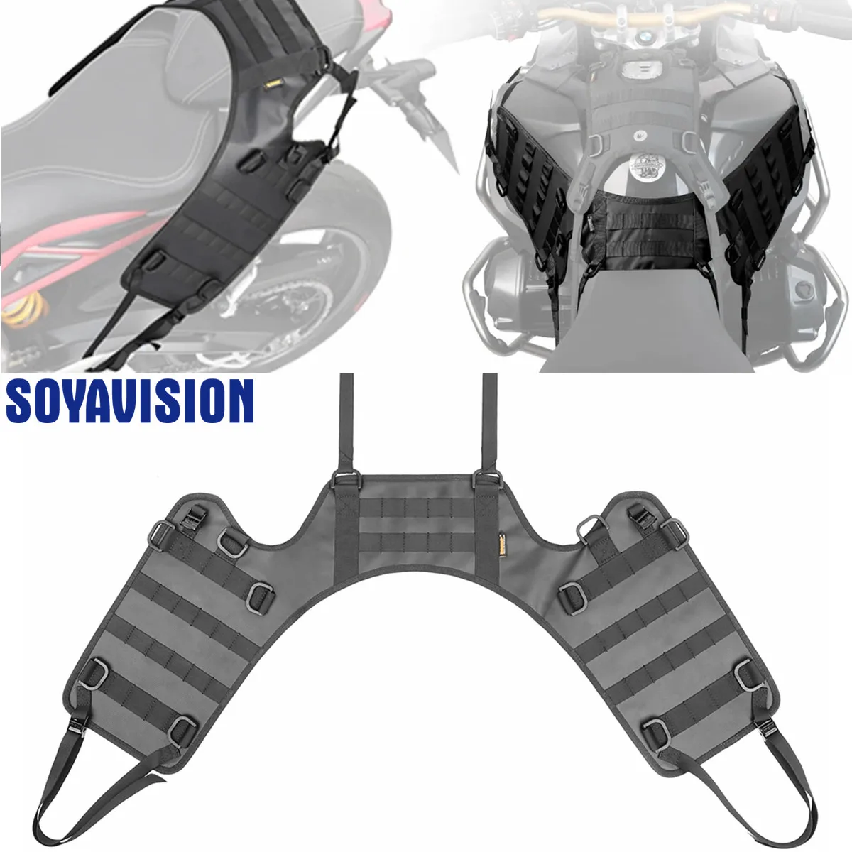 Универсальная Монтажная База Седельной Сумки Для Мотоциклов Черная Сетчатая