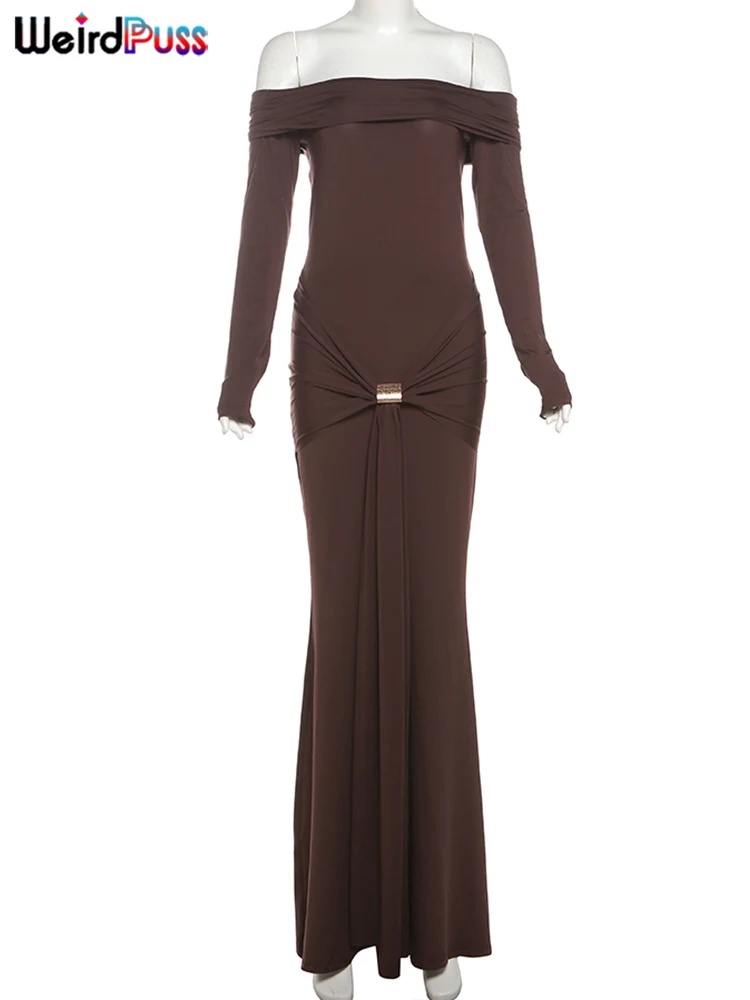 Вечернее платье Weird Puss с рюшами и металлической пряжкой