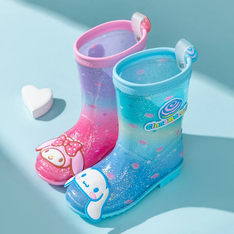 Детские Непромокаемые Сапоги Sanrio Непромокаемая Нескользящая Обувь С Блестками