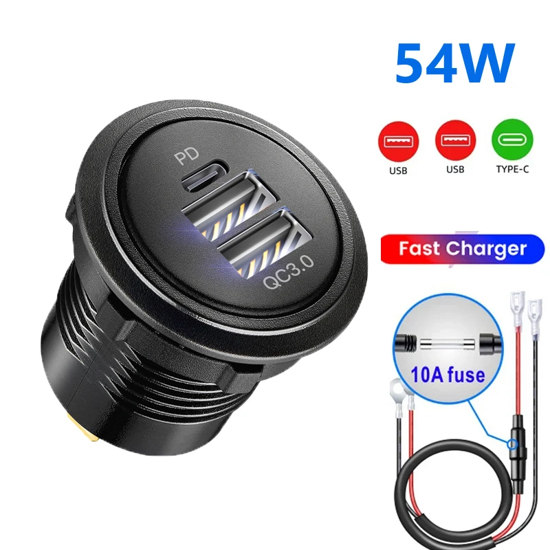 Быстрая зарядка 3,0, разъем usb для автомобильного зарядного устройства с двумя USB-портами, аксессуары для быстрой зарядки автомобиля, розетка 12 В/24 В, розетка питания QC3.0 с искусственными элементами