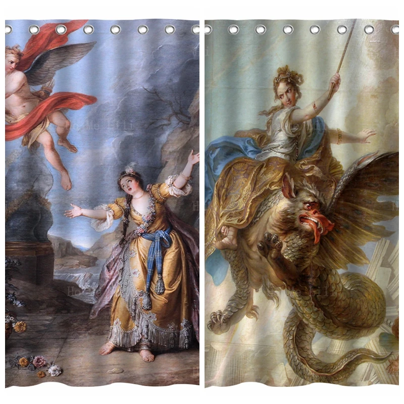 

Greek Myth Psyche Abandoned By Cupid The Almead Temple Of God Was Destroyed Shower Curtain By Ho Me Lili For Bathroom Decor