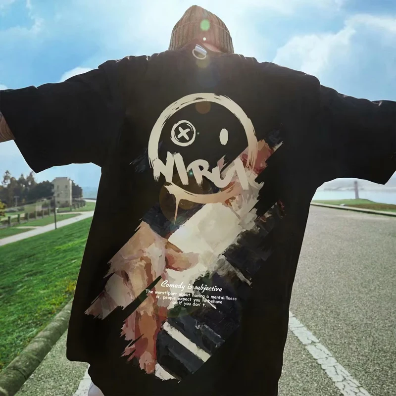 

Print T-shirts Oversize Casual Fashion Men Women High Quality Top Tee