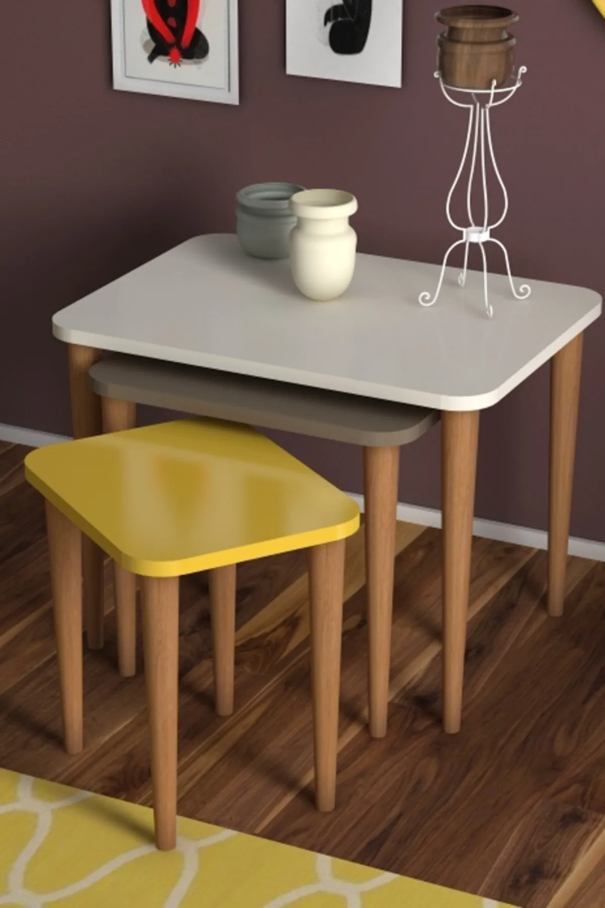

White-Cappuccino Letto Zigon Coffee Table