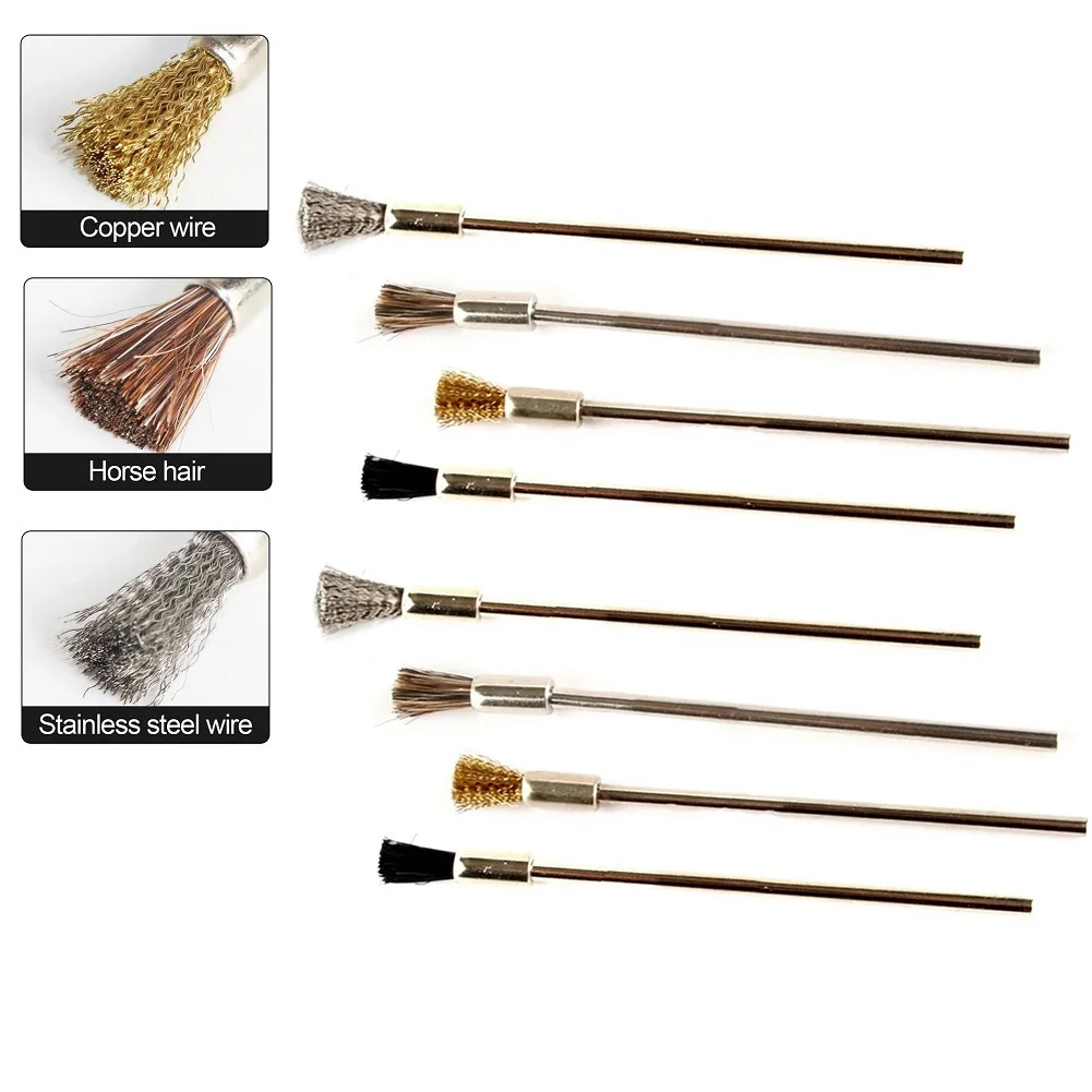 

8Pcs Steel Wire Wheel Brush Brass Mini Brush Rotary Tool For Drill Polishing Grinding Wheel Home Rust Cleaning Tool Accessories