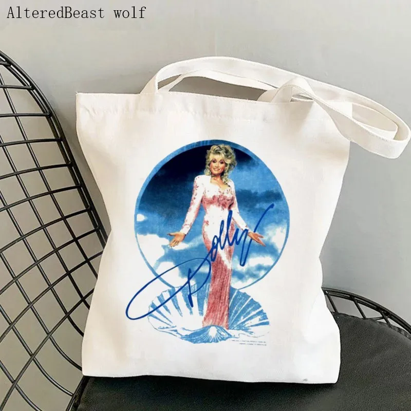 

Fashion Women Shopper Handbags White Country Music Custom Environmental Storage Reusable Canvas Shoulder Tote Bag school bag